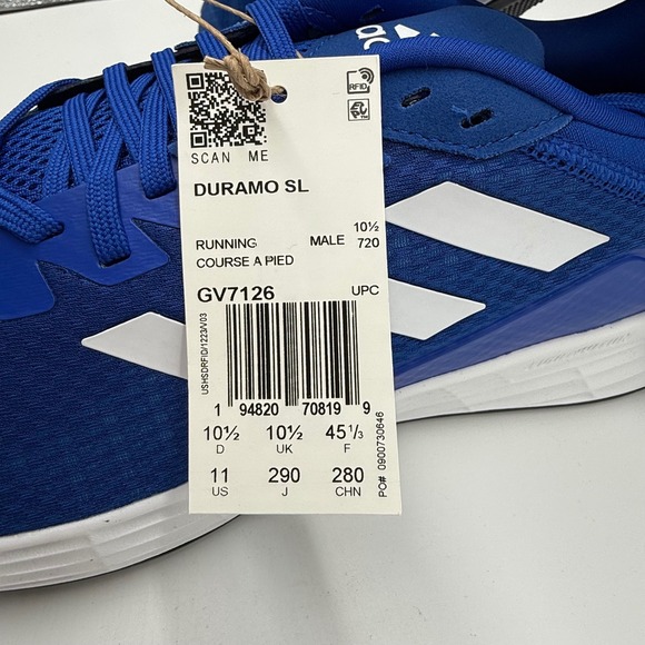 Adidas‎ Duramo SL Blue White Running Shoes GV7126 Mens Size 11 Sneakers New - Picture 5 of 11